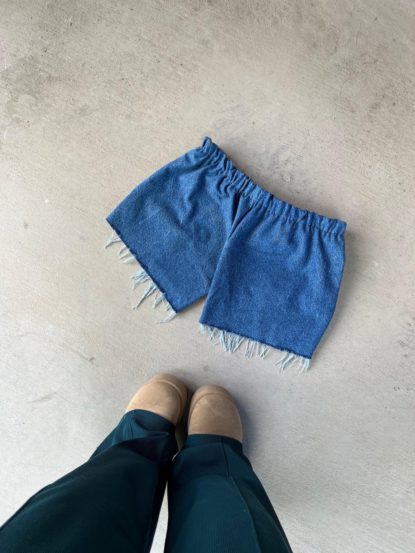 Earth tone essentials patchwork shorts (L)