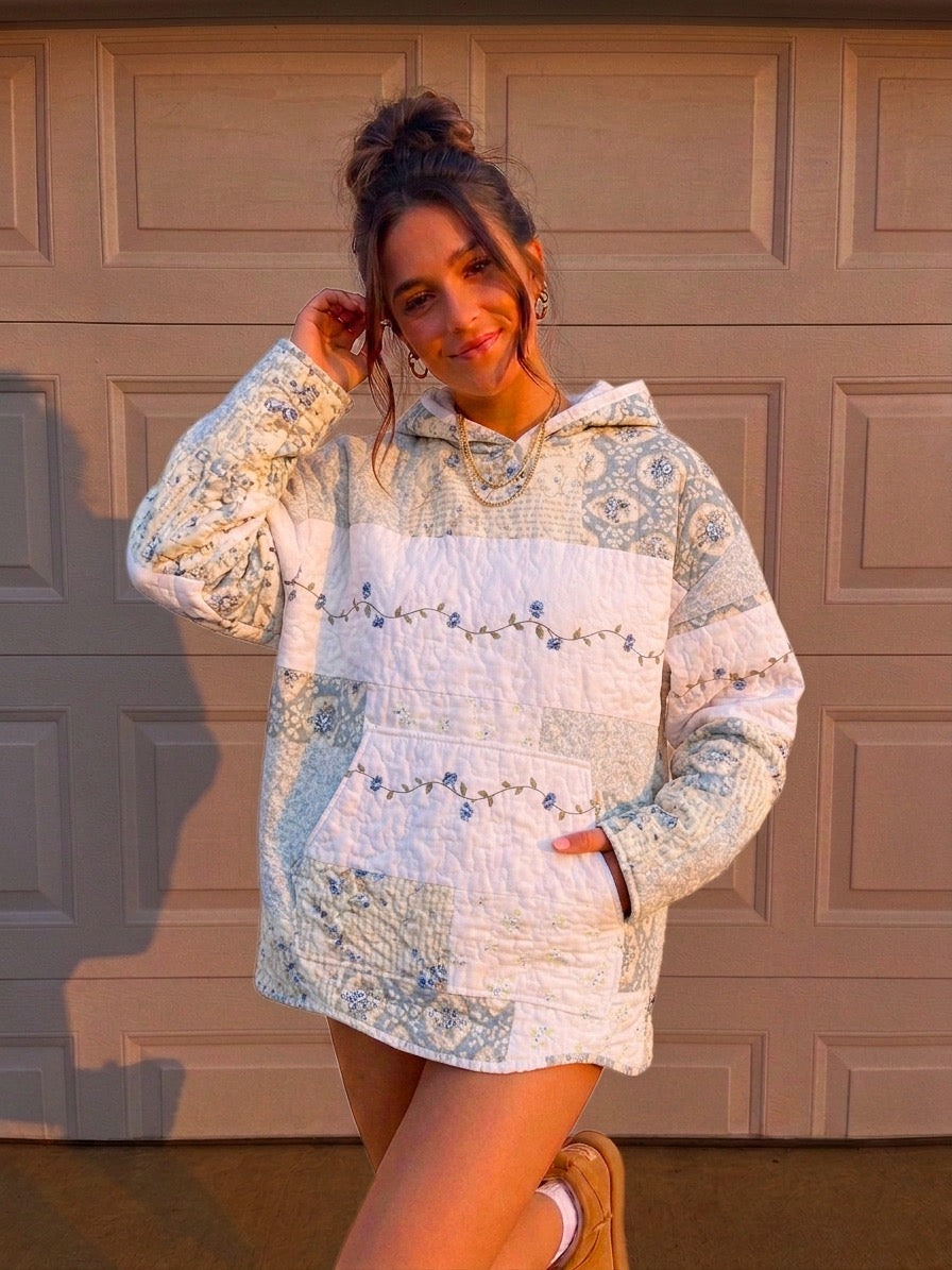 Willow & Vine oversized quilted hoodie (XL)