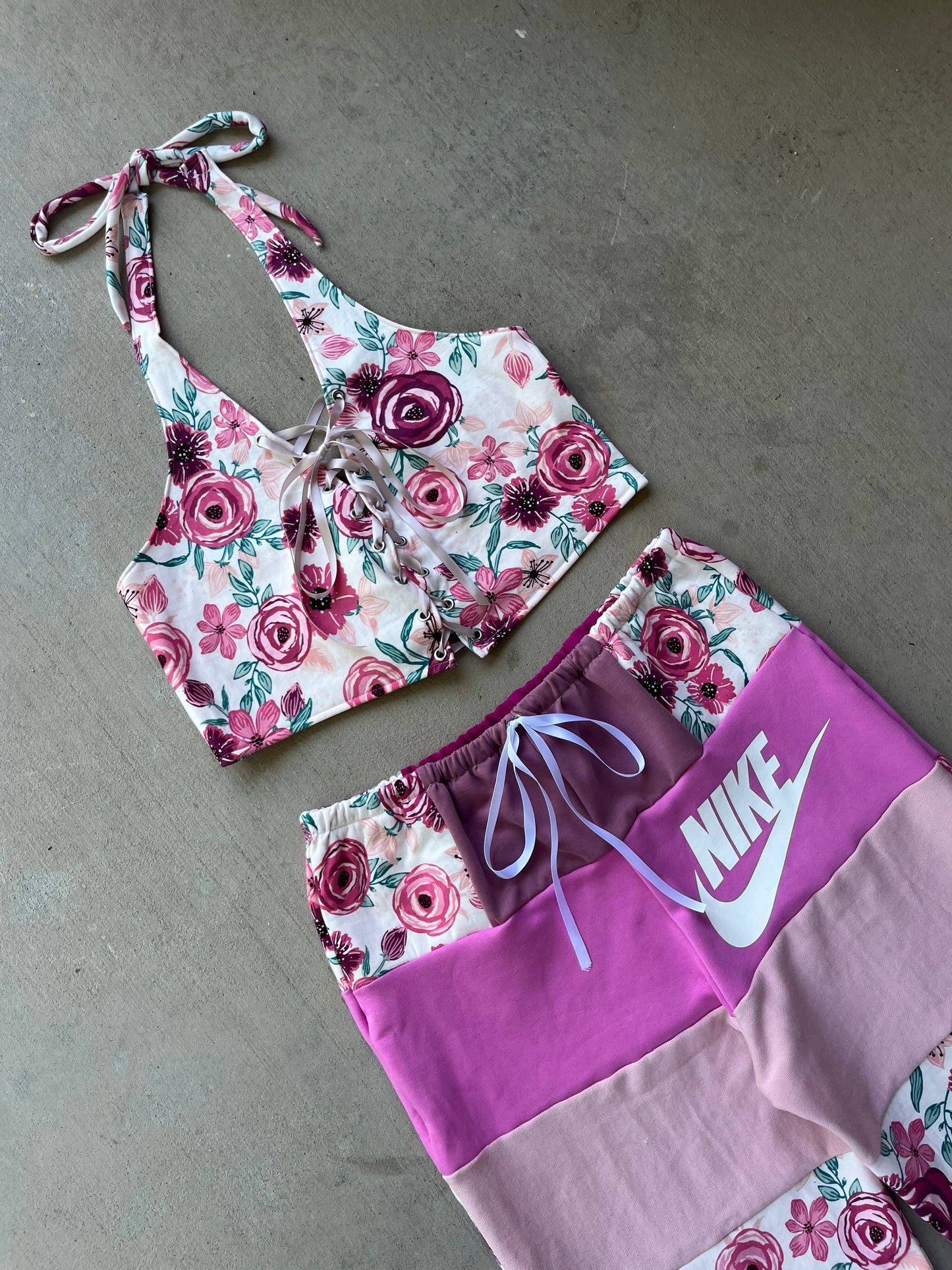Blush and bloom patchwork matching set