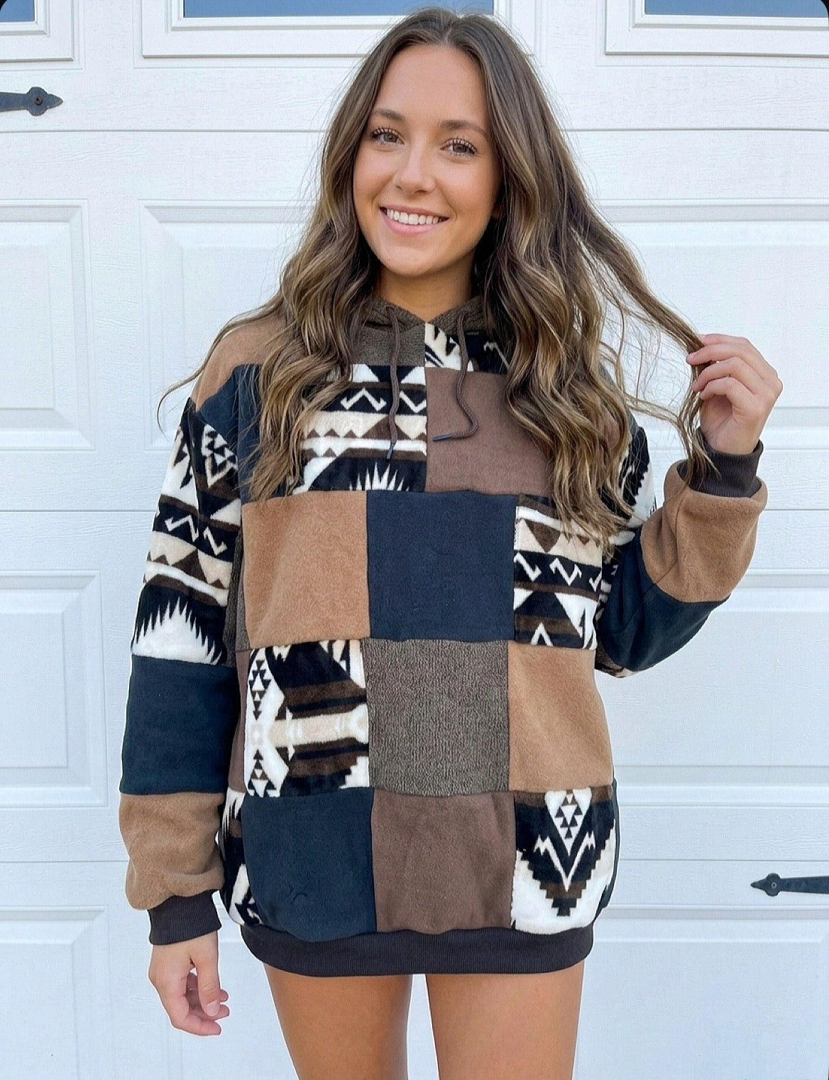 6x6 custom patchwork hoodie