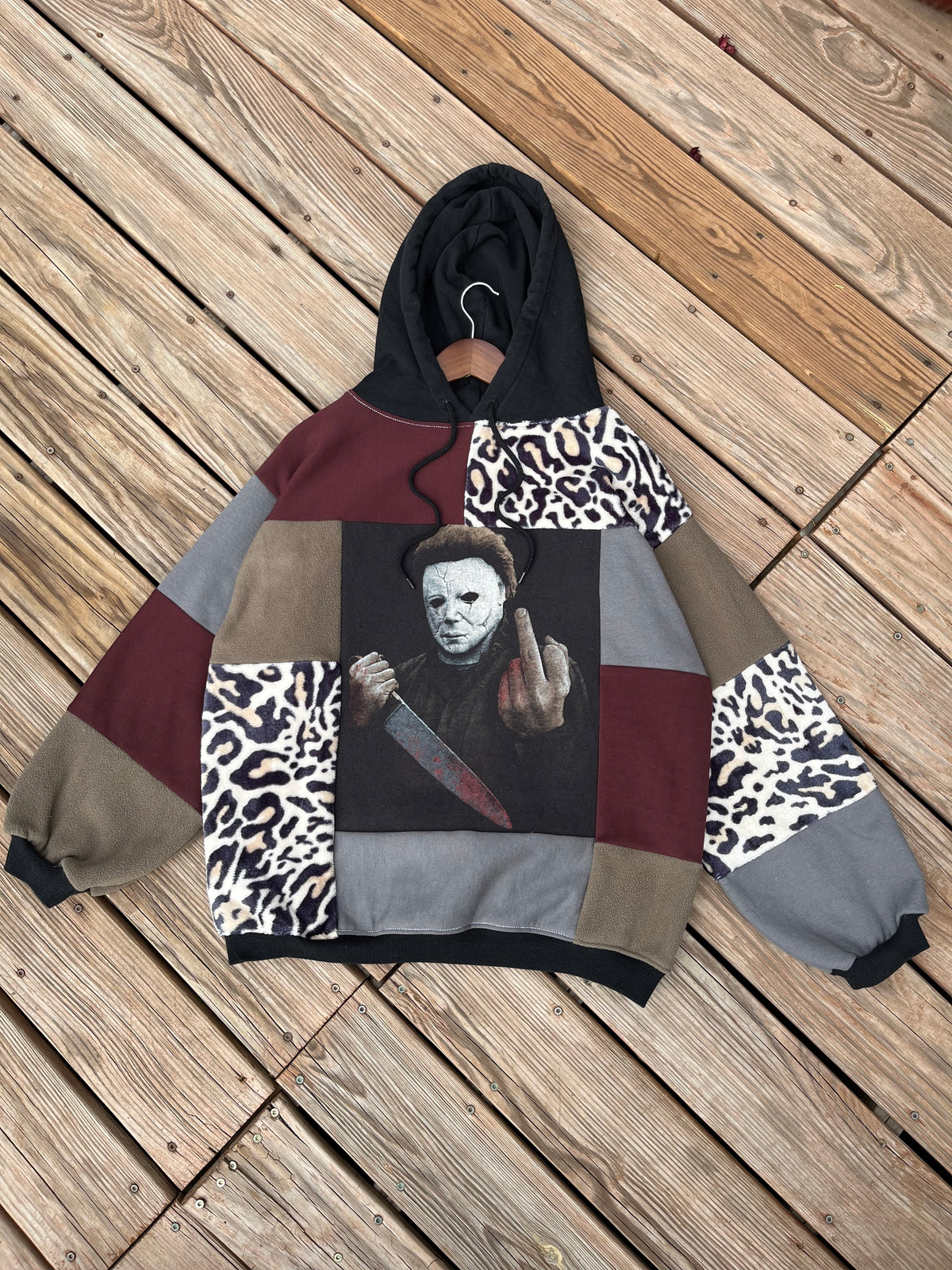 F*ck Off patchwork hoodie (L/XL)