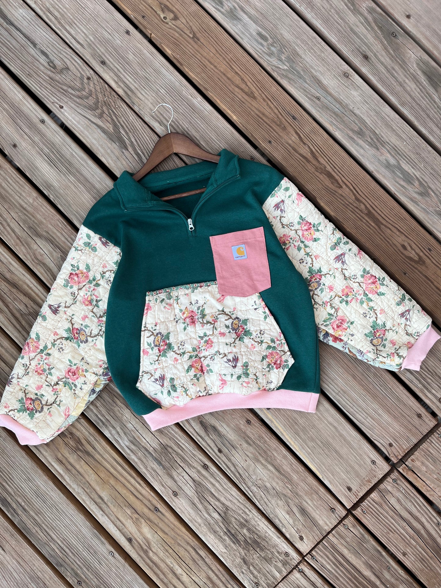 Olivia’s Garden quilted quarter-zip (M)