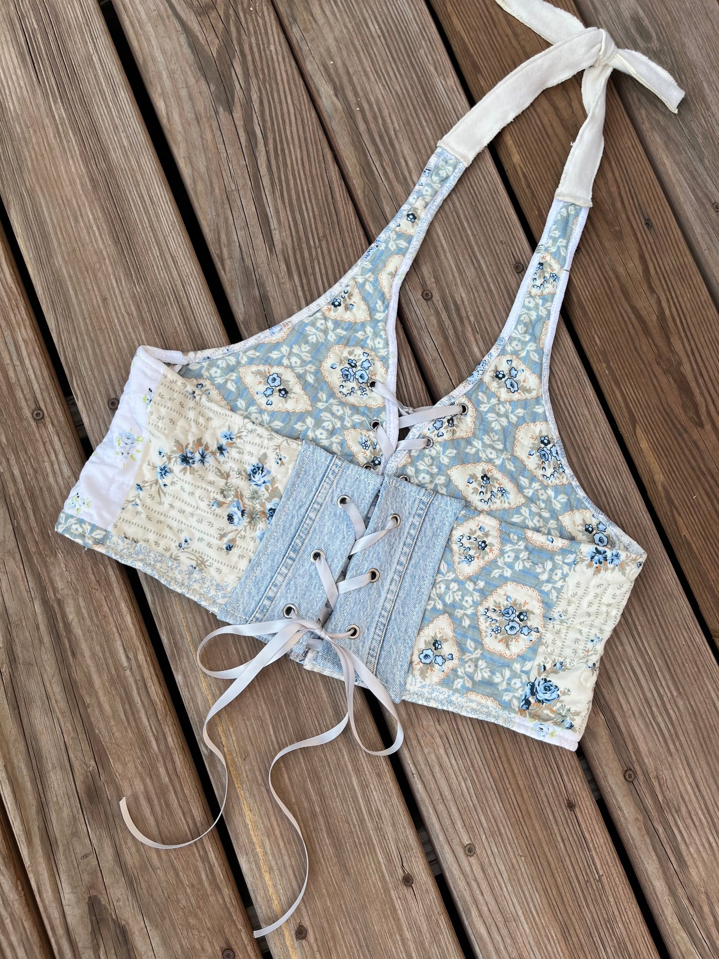 Prairie Bloom quilted matching set M/L