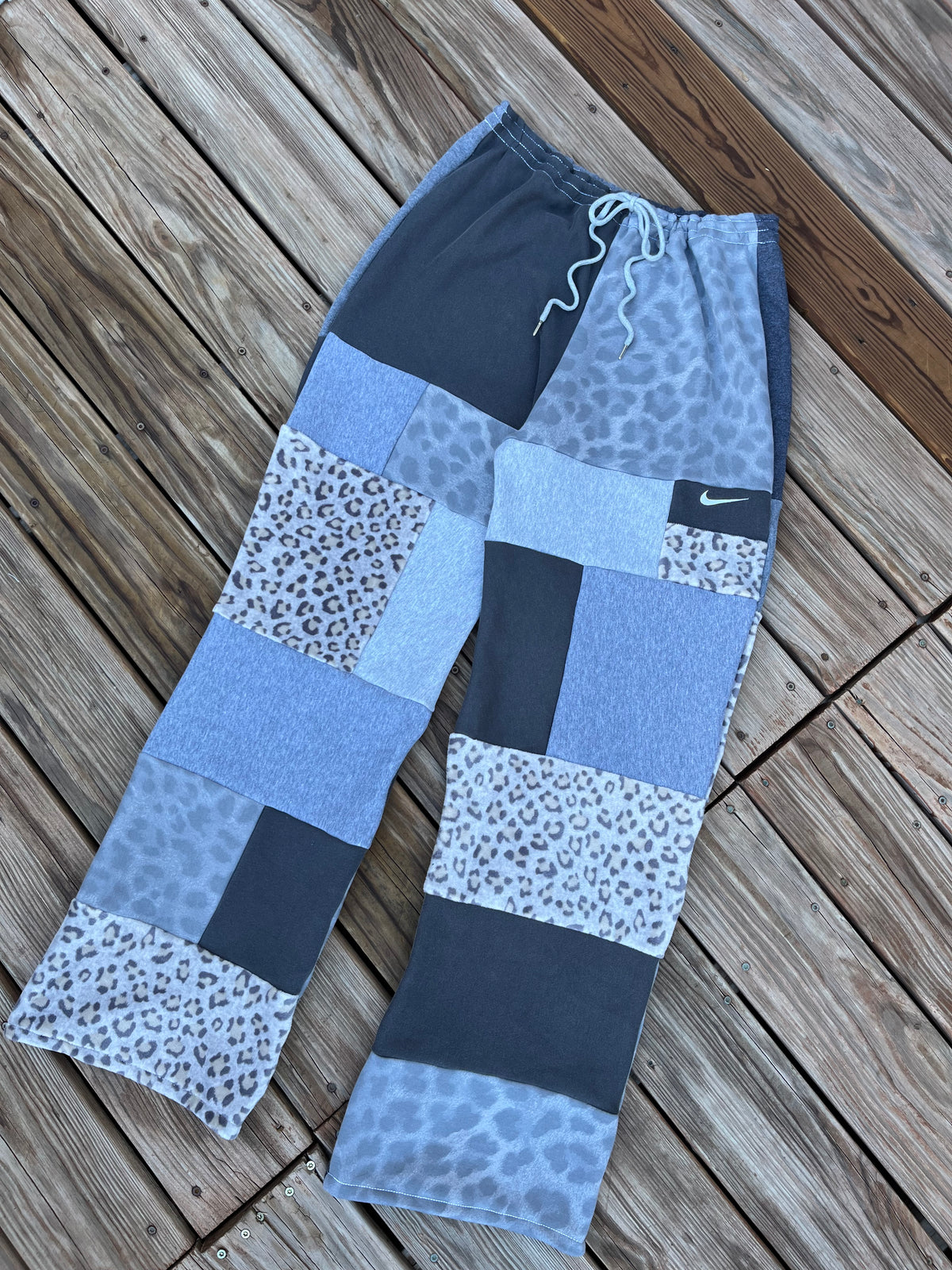 Ash Leopard patchwork sweatpants (XL)
