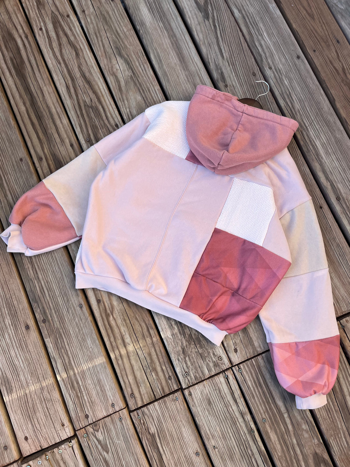 Sunset Monarch patchwork hoodie (L/XL)