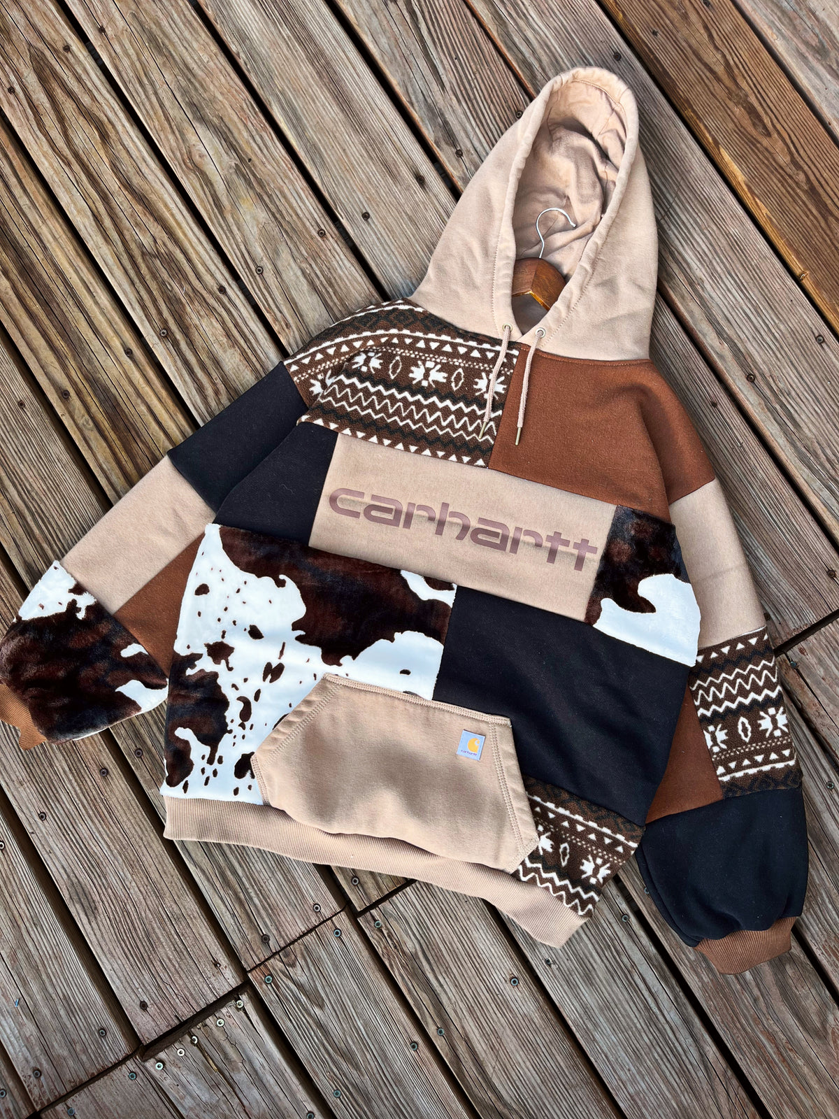 Coastal Cowboy patchwork hoodie (XL)