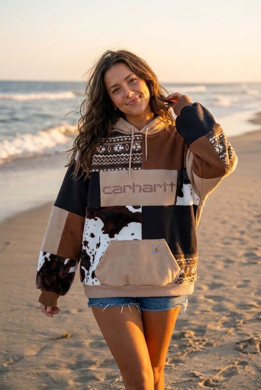 Coastal Cowboy patchwork hoodie (XL)