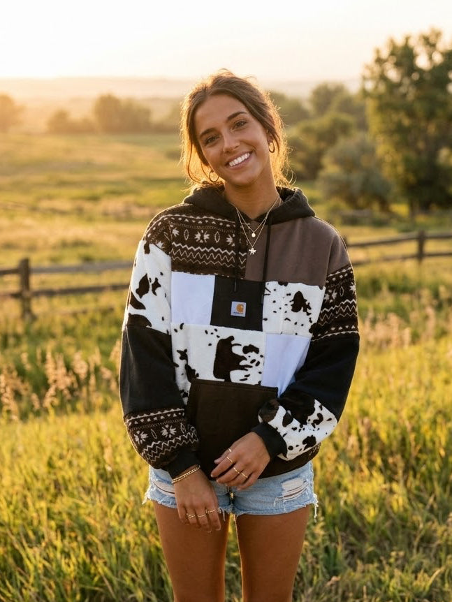 Sundown Rancher patchwork hoodie (L)
