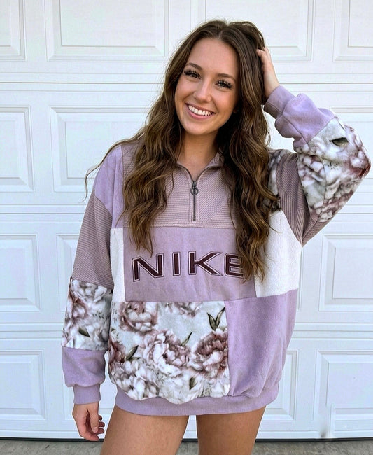 Custom patchwork quarter-zip