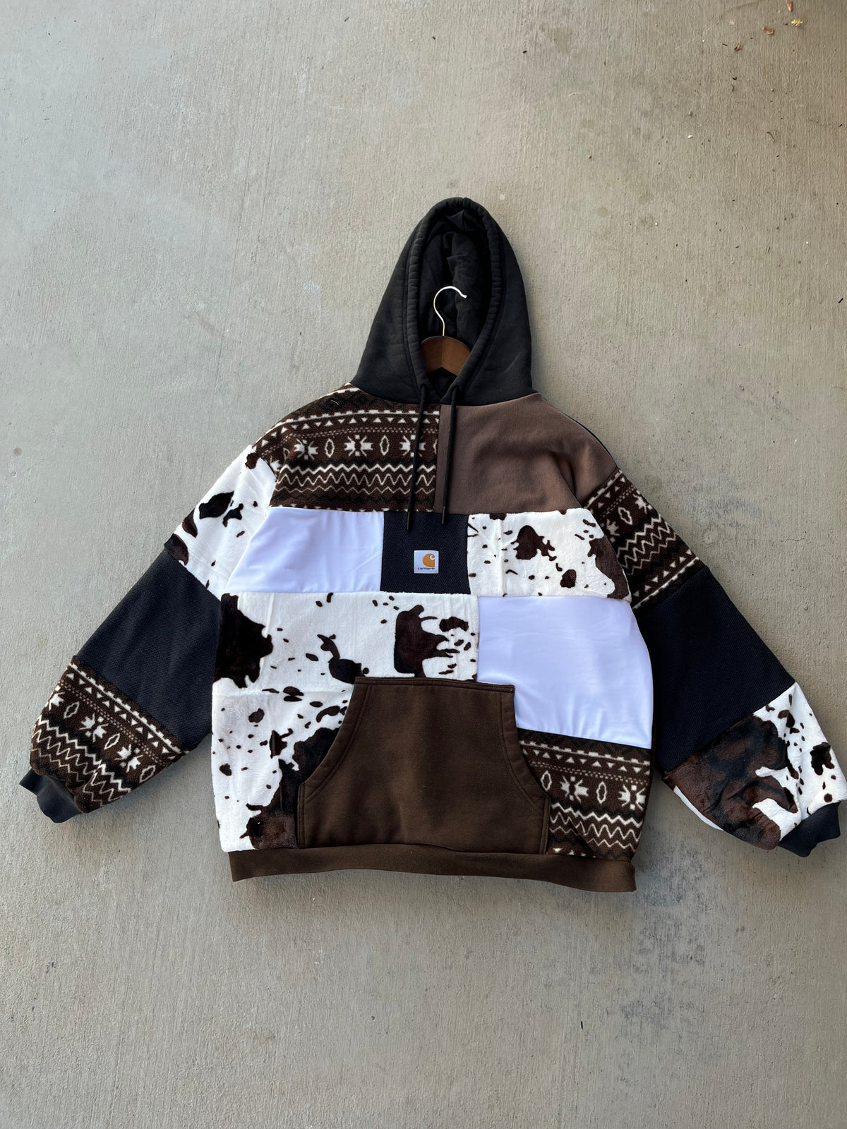 Sundown Rancher patchwork hoodie (L)