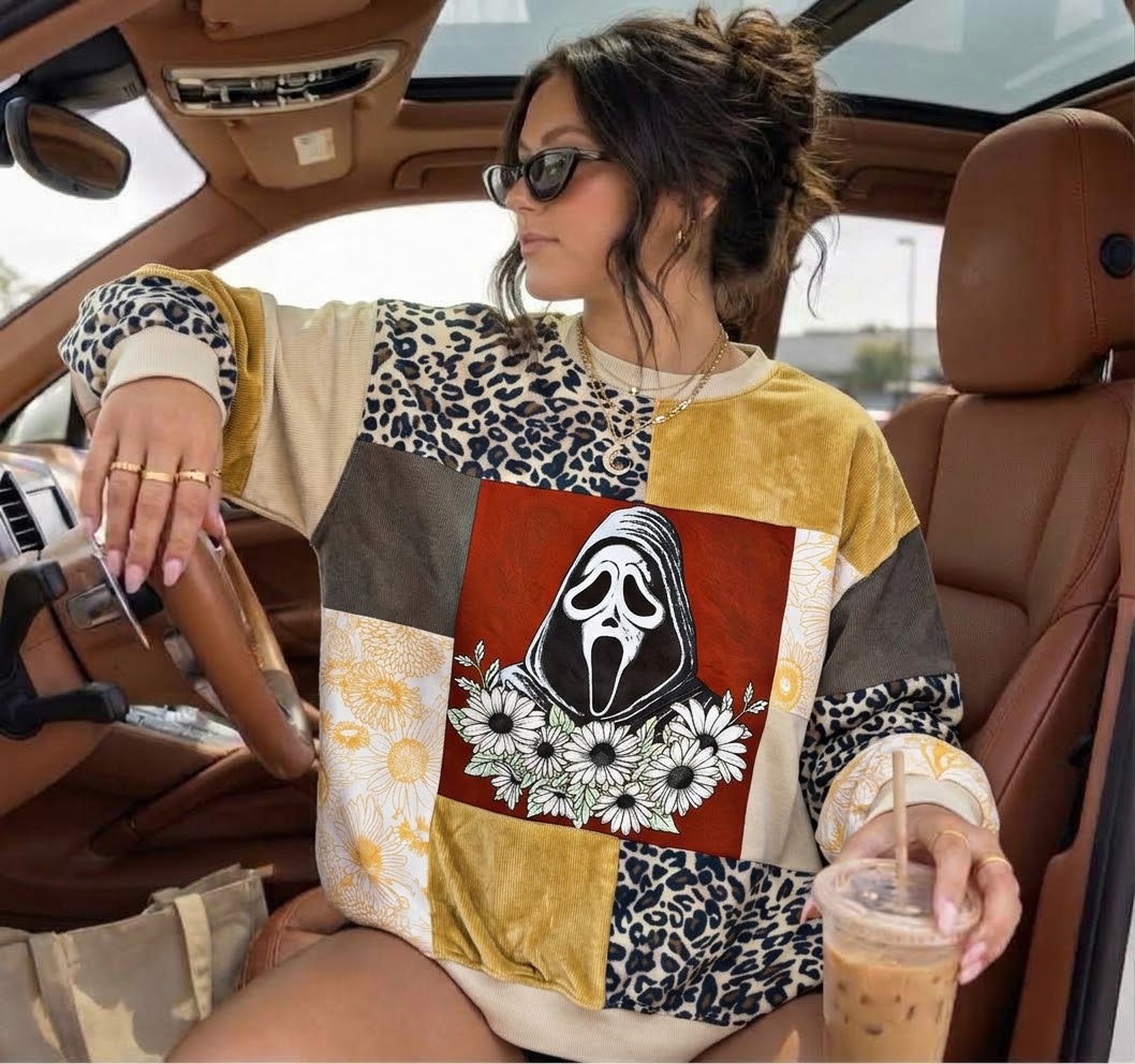 Daisies & Daggers patchwork crewneck (L/XL)
