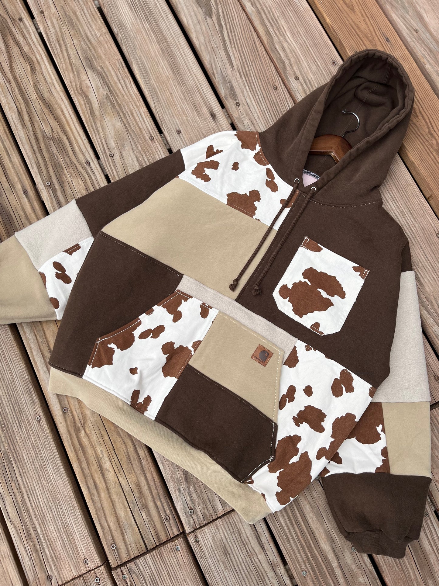Western Ranch patchwork hoodie (L/XL)