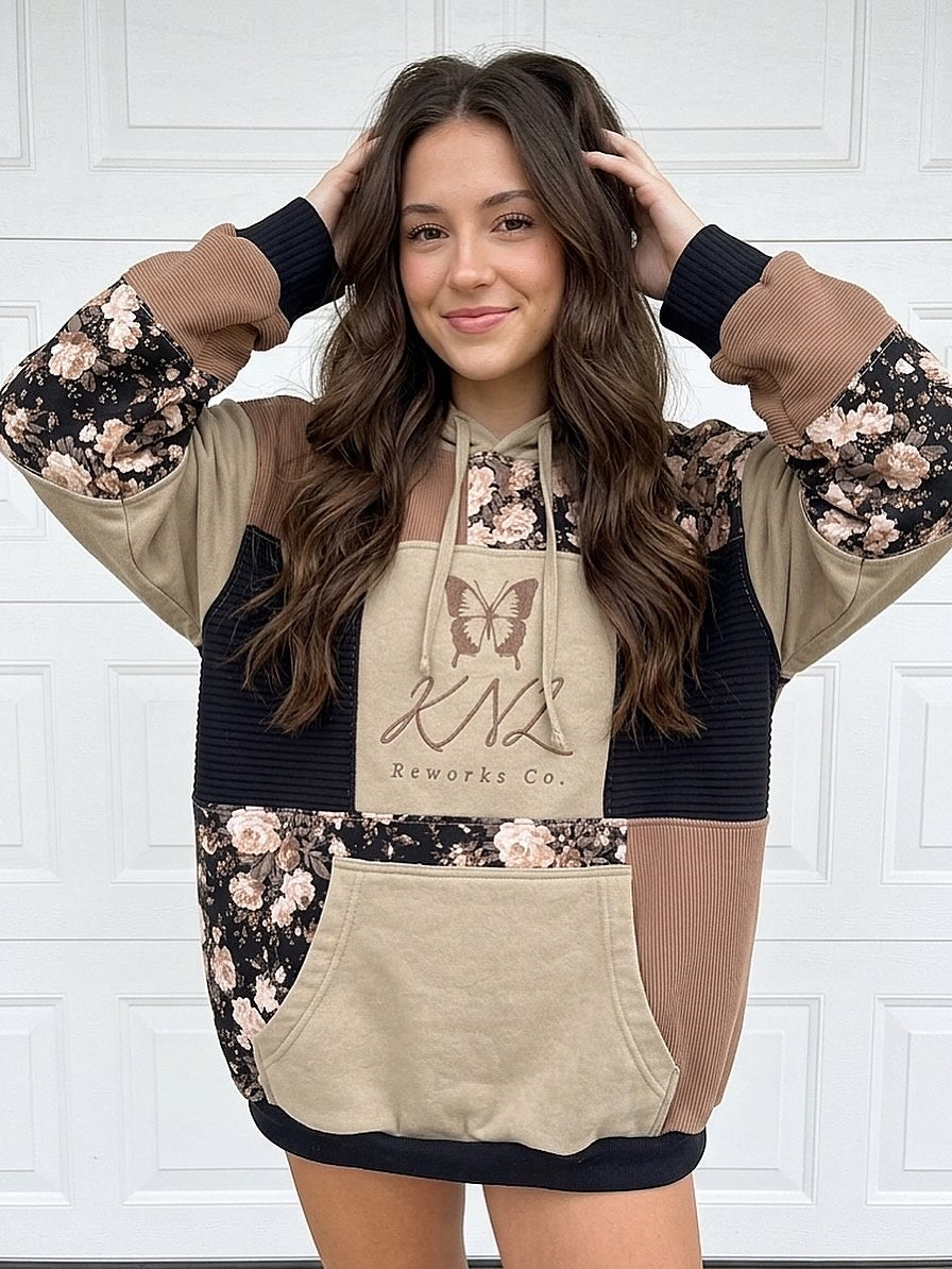 CUSTOM patchwork hoodie