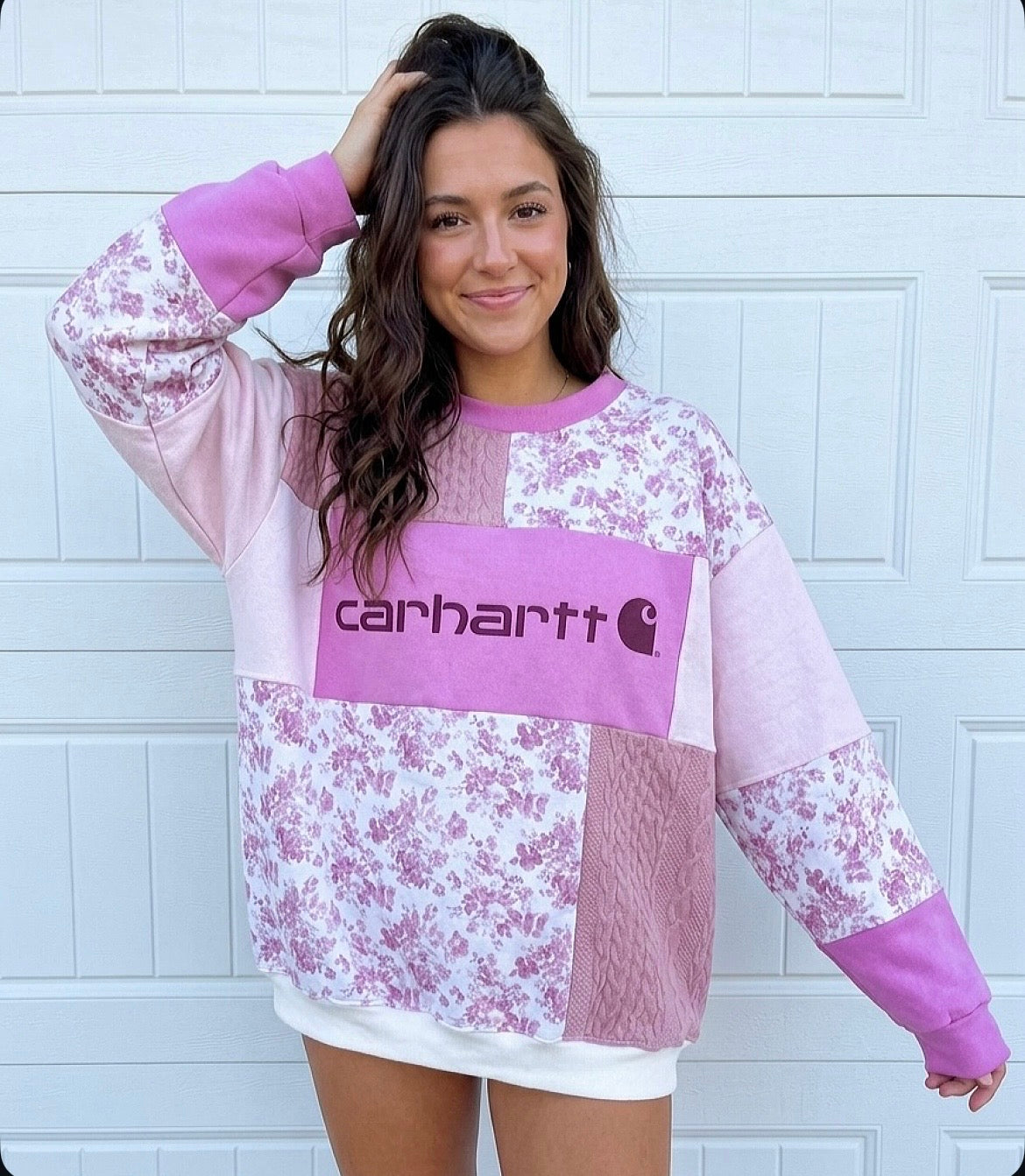 Custom patchwork crewneck