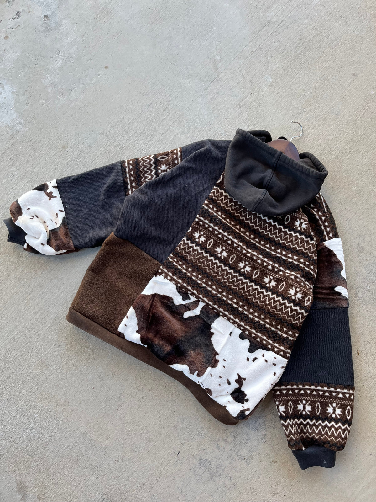 Sundown Rancher patchwork hoodie (L)