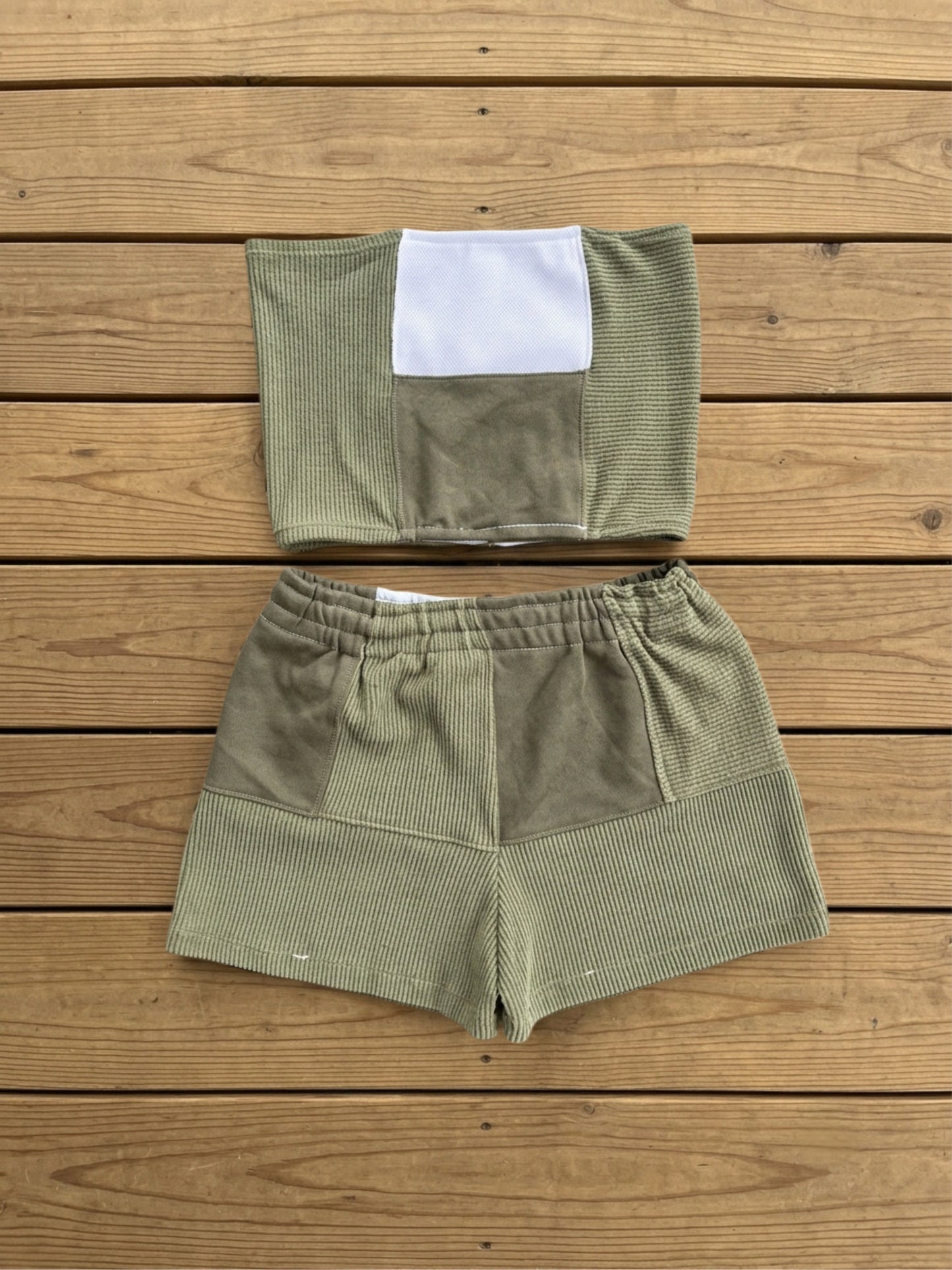 Sage Calico patchwork matching set (M)