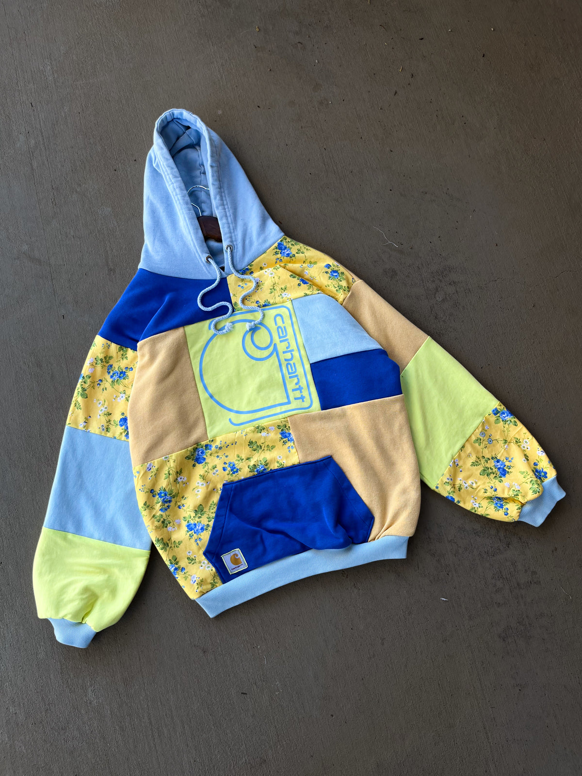 Coastline Bloom patchwork hoodie (S/M)