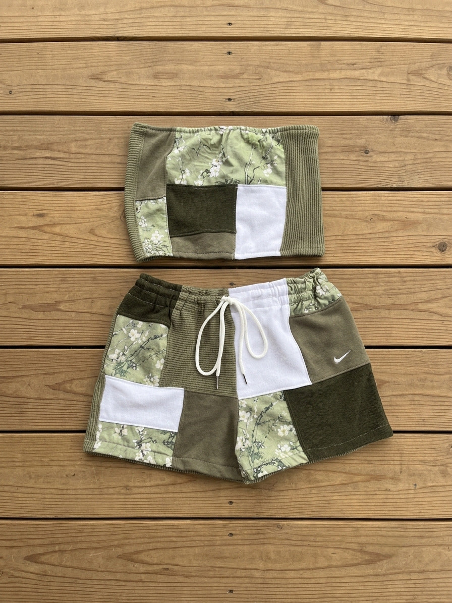 Sage Calico patchwork matching set (M)